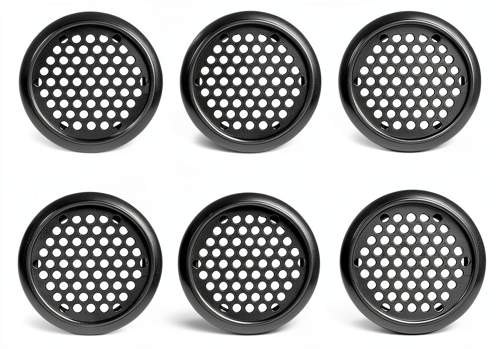 FdcLixuvol stainless steel vent covers installed in a cabinet