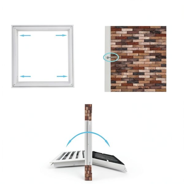 JONRIOX Aluminum Gable Vent 22x12 Inch White Attic-3