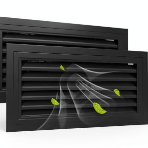 JONRIOX Aluminum Gable Vent Black 2 Pack Attic Ventilation-0