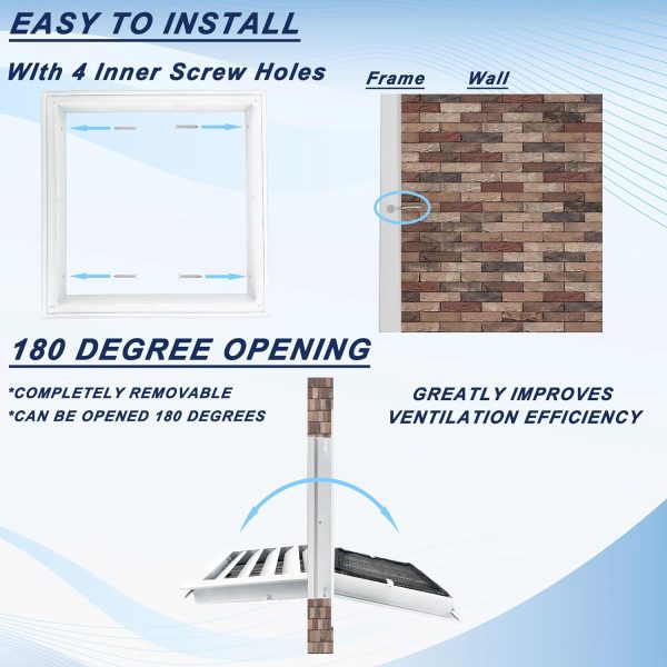 JONRIOX Aluminum Gable Vent Louver Design Easy Installation-3