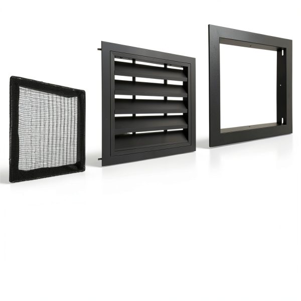 JONRIOX Aluminum Gable Vent Black 2 Pack Attic Ventilation-1