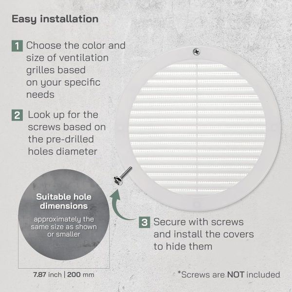 Vent Systems Soffit Vent Cover Plastic Easy Install HVAC-3