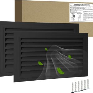 JONRIOX Gable Vent Aluminum Alloy Louvered Attic Ventilation-0