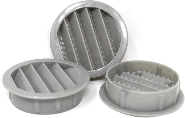 JSP 2.5 Inch Soffit Vent Plastic Louver Gray 24 Pack-4