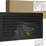JONRIOX Gable Vent Aluminum Alloy Louvered Attic Ventilation-0