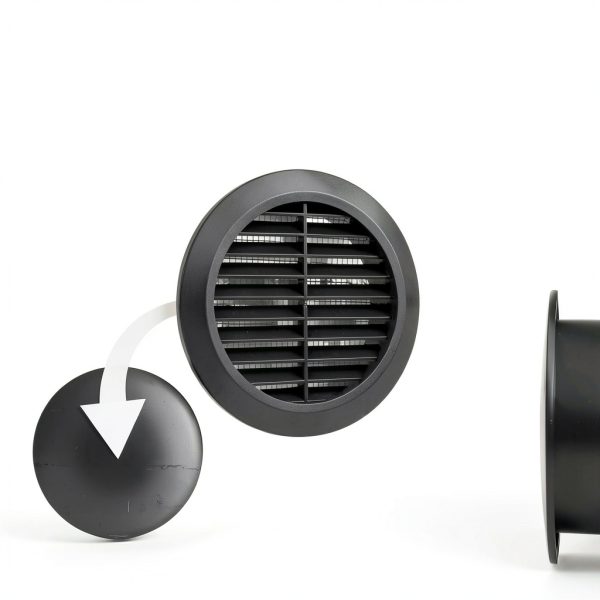 Vent Systems Soffit Vent Plastic Modern Black Easy Install-3