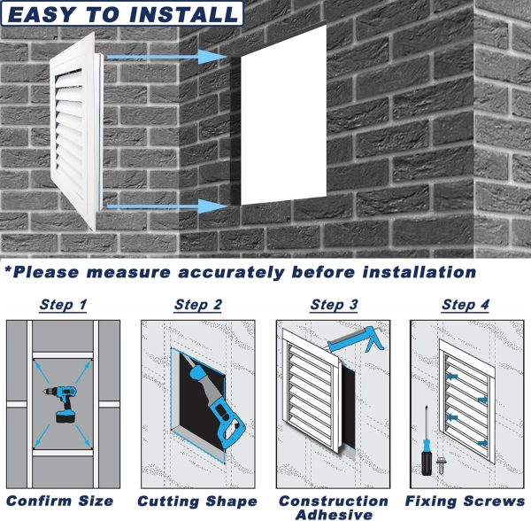 JONRIOX Aluminum Gable Vent Louver Design Easy Installation-5