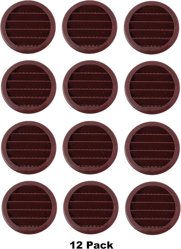 JSP 2.5 Inch Brown Soffit Vent Plastic Louver Ventilation-1