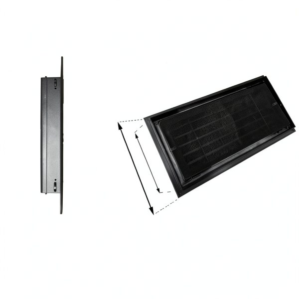 JONRIOX Aluminum Gable Vent Black 2 Pack Attic Ventilation-4