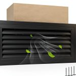 JONRIOX Aluminum Gable Vent Black 22x12 Inch Attic-0