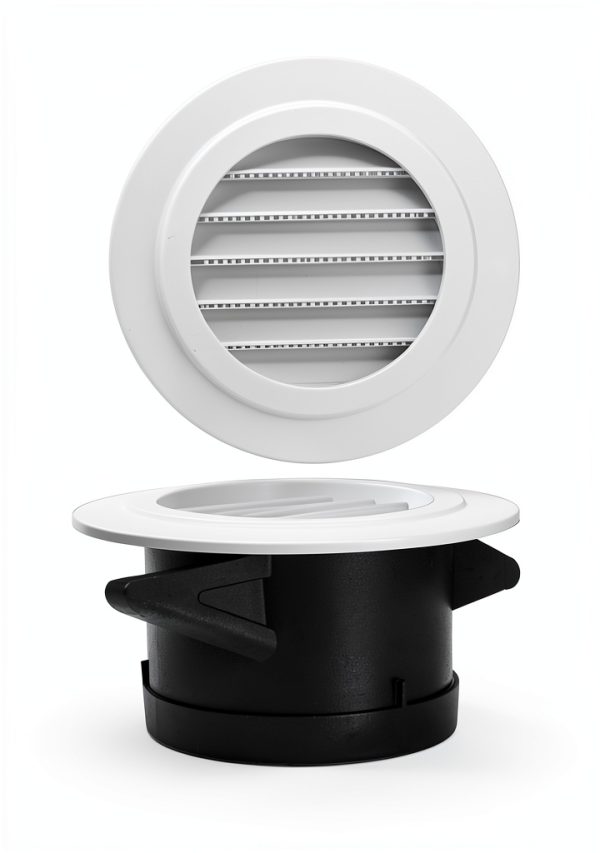 Cididu ABS Soffit Vent 4 Inch Round White Air Vent-1