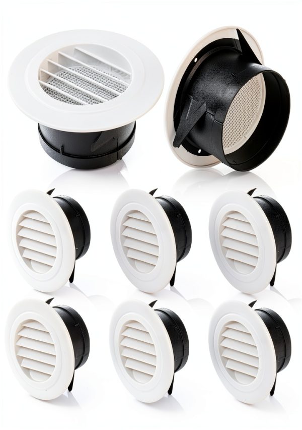 Cididu ABS Soffit Vent 4 Inch Round White Air Vent-4
