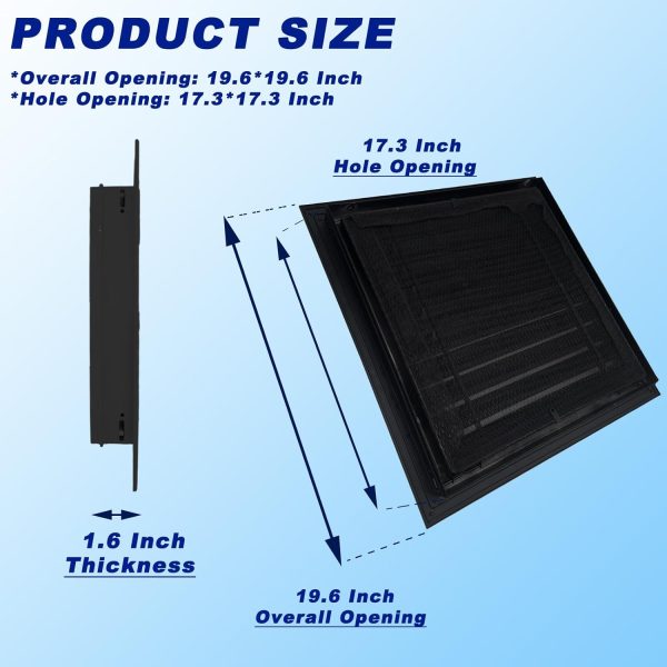 JONRIOX Aluminum Gable Vent White Black Attic Ventilation-3