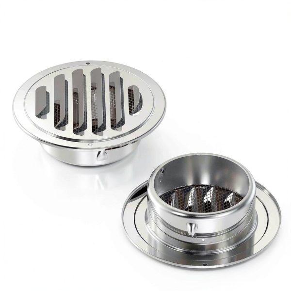 Round Dryer Vent Cover HG POWER 4 Inch Steel-1