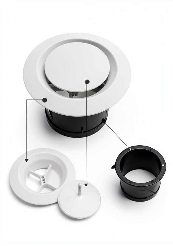 Allvent Adjustable Air Vent ABS Ceiling 4 Inch-2