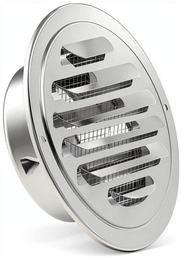 Round Dryer Vent Cover HG POWER 4 Inch Steel-0