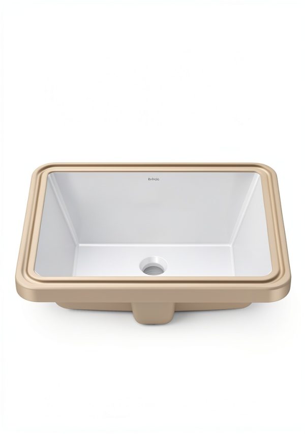 Kraus Elavo 20.25in Rectangular Undermount Bathroom Sink White KCU-244-3