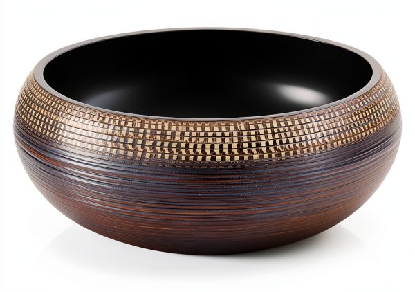Vessel Sink 16 Inch Black Coffee Ceramic Bathroom Vanity by NATURFLAIR-6