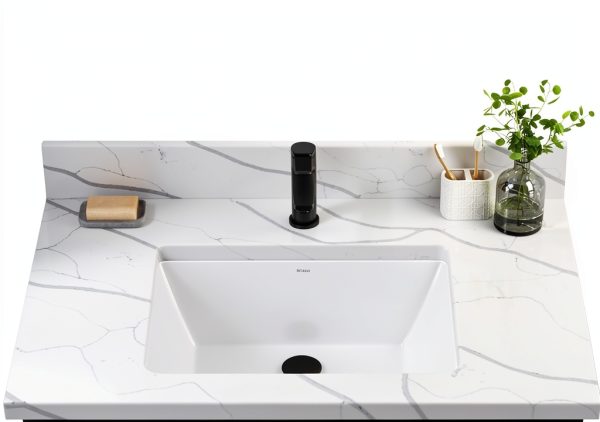Kraus Elavo 20.25in Rectangular Undermount Bathroom Sink White KCU-244-7