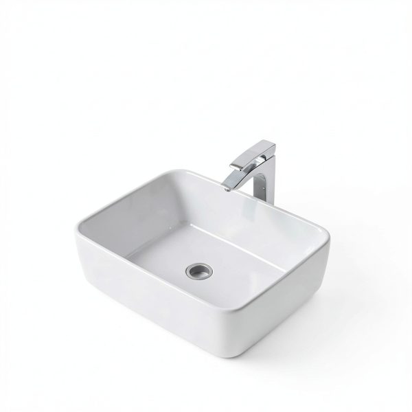 Sinber BVS1915A-OL White Ceramic Vessel Sink 19x15x5.31 Inch Modern-3