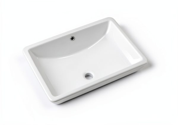 Undermount Bathroom Sink GHOMEG White Rectangular Vessel 21x14 Inch-4