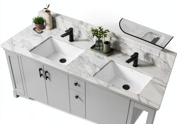 Kraus Elavo 20.25in Rectangular Undermount Bathroom Sink White KCU-244-2