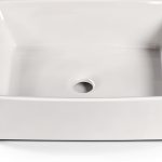 Sinber BVS1915A-OL White Ceramic Vessel Sink 19x15x5.31 Inch Modern-0