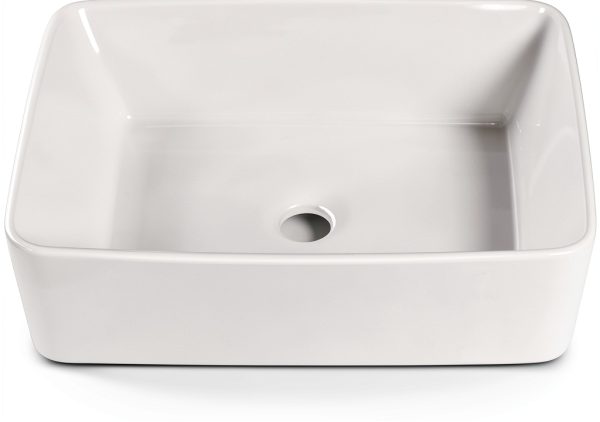 Sinber BVS1915A-OL White Ceramic Vessel Sink 19x15x5.31 Inch Modern-0