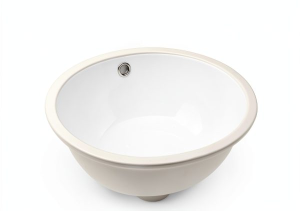 Dcolora Undermount Bathroom Vessel Sink 16x13 Oval Fireclay White-6