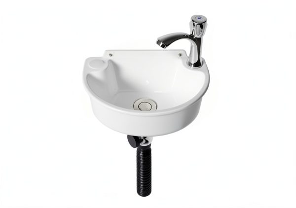Small Bathroom Sink Wall Mount by Shawoo 11.8x8.2 White Plastic-3