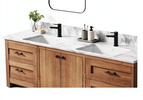 Kraus Elavo 20.25in Rectangular Undermount Bathroom Sink White KCU-244-5