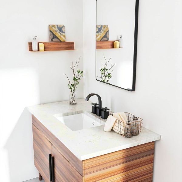 Undermount Bathroom Sink GHOMEG White Rectangular Vessel 21x14 Inch-3