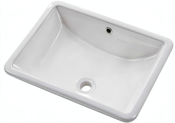 Undermount Bathroom Sink GHOMEG White Rectangular Vessel 21x14 Inch-6