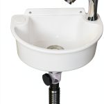 Small Bathroom Sink Wall Mount by Shawoo 11.8x8.2 White Plastic-0