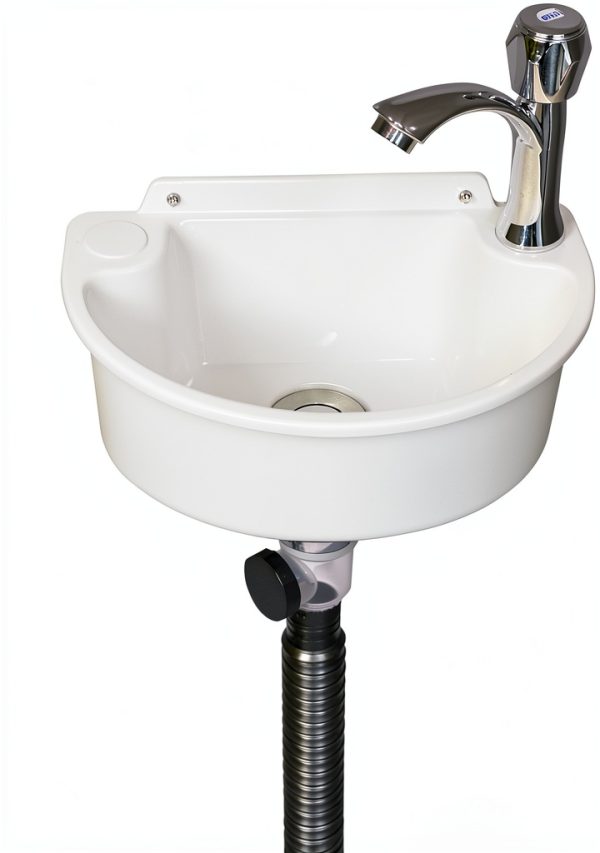Small Bathroom Sink Wall Mount by Shawoo 11.8x8.2 White Plastic-0