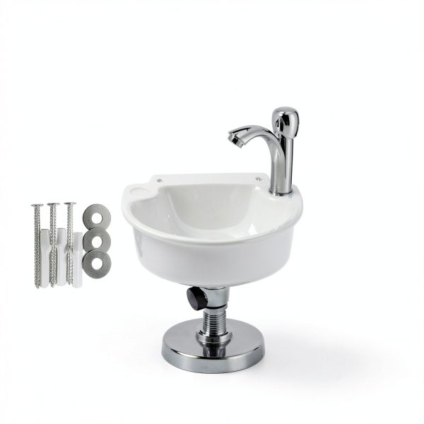 Small Bathroom Sink Wall Mount by Shawoo 11.8x8.2 White Plastic-8