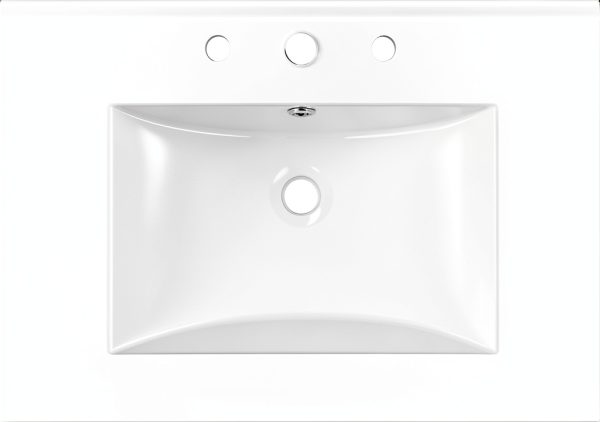 JONATHAN Y SNK1002A 30" White Ceramic Vanity Sink Top Rectangular-6