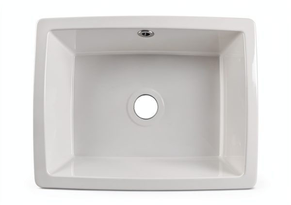 16 Inch Undermount Bathroom Sink Small Rectangle Undermount Sink White Ceramic Under Counter Bathroom Sinks with Overflow (15.70"x11.69")-7