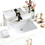 Undermount Bathroom Sink Rectangle, Hugsleek Interior Bowl Size 18 x 13 inch White Porcelain Ceramic Vessel Sink Under Counter Exterior Size 20x15in Rectangular Bath Sink Basin Lavatory Fireclay-0
