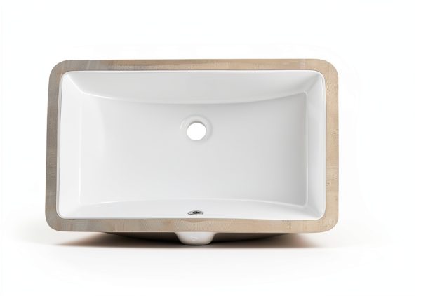 DeerValley DV-1U101 Undermount Bathroom Sink White Ceramic Rectangular-3