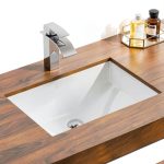 DeerValley DV-1U101 Undermount Bathroom Sink White Ceramic Rectangular-0