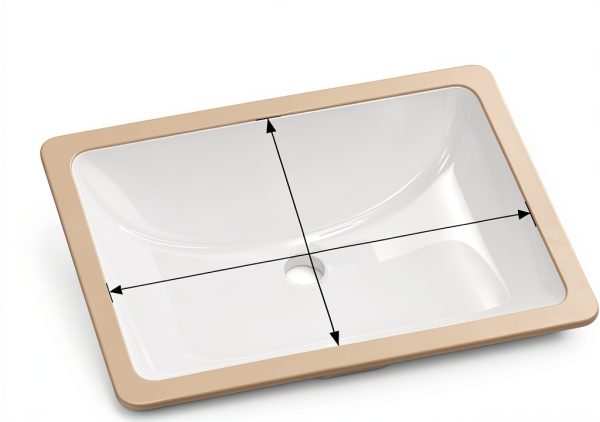 Undermount Bathroom Sink Rectangle, Hugsleek Interior Bowl Size 18 x 13 inch White Porcelain Ceramic Vessel Sink Under Counter Exterior Size 20x15in Rectangular Bath Sink Basin Lavatory Fireclay-1