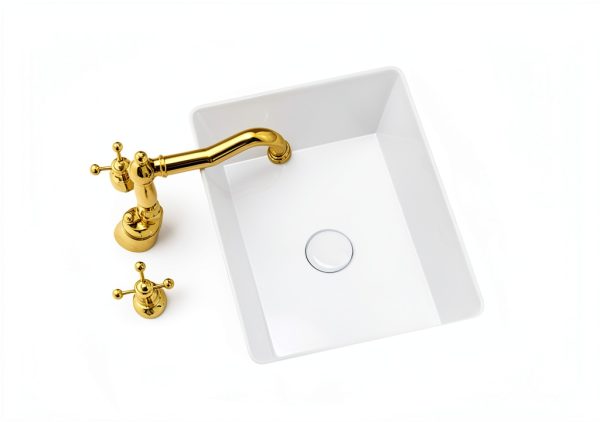 16 Inch Undermount Bathroom Sink Small Rectangle Undermount Sink White Ceramic Under Counter Bathroom Sinks with Overflow (15.70"x11.69")-6