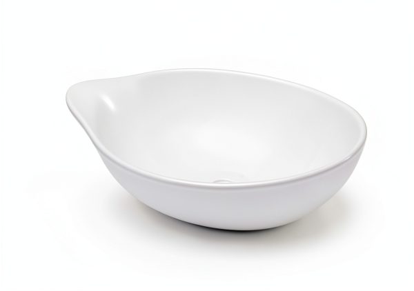 Oval Vessel Sink Mocoloo White Porcelain Bathroom 16x13 Countertop-4